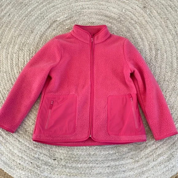 Talbots hot pink fleece Jacket - Picture 1 of 4